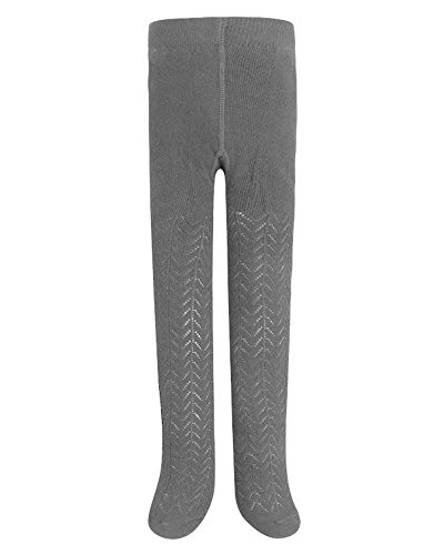 Mayoral Girl's Gray Striped Open Knit Tights, Sizes 2-9