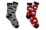 Everything Legwear Tokyo Ghoul Kaneki 2 Pair Pack Crew Socks (2 Pair) - One Size Fits Most