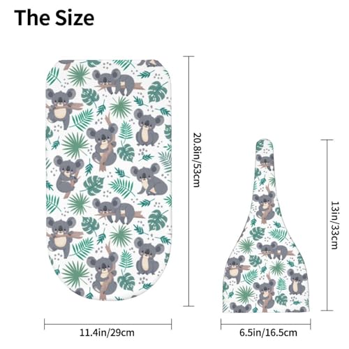 Image of Lcokin Cute Koala Baby Stuff Swaddle Blanket Hat Set for Boys Girls, Soft Newborn Sleeping Sack Receiving Blanket Shower Gift