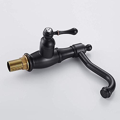 Robinet de salle de bain personnalité carré et mitigeur style noir antirouille