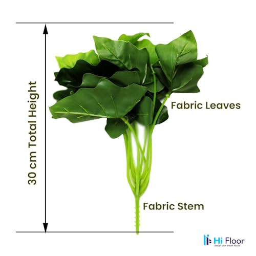 Image of Enhance Your Space with Artificial Green Leaf Plant Decor Foliage for Stunning Interiors Decorative Items for Home;Office; Room; Living Room; Table; (Without Vase)