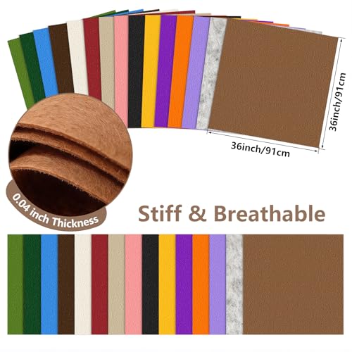 Image of Felt Fabric 36'' X 36'' Large Felt Sheets Stiff Craft Felt by The Yard for DIY Crafts Letter Coaster Flower Ornament Sewing Party Decoration Christmas Supplies Nonwoven (Coffee)