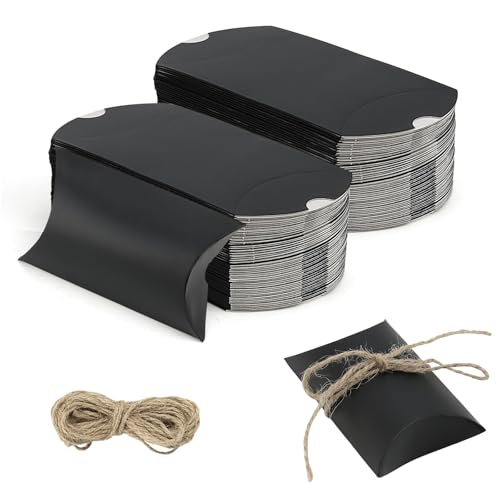 100 Stück Vintage Kissen Geschenkbox, Kissen Box Kraftpapier, Retro...