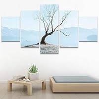 SIGNWIN 5 Panel Canvas Wall Art Modern Art Country Dramatic Global Landscape Multicolor Photography for Home Decorations Ready to Hang - 60