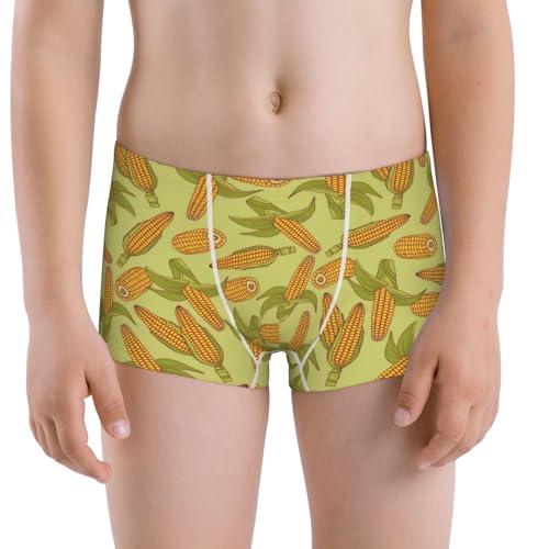 Boys' Cotton Boxer Brief Soft Underwear-Corn