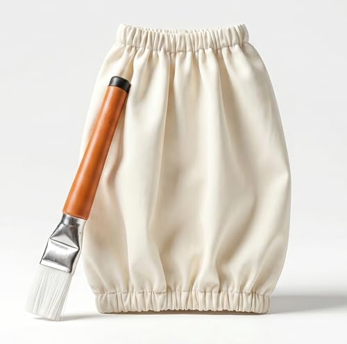 Image of Premium Cloth with brush Accessories For Flour Mill & Pulverizer machine, Atta Chakki Theli, Aata Maker kapda for Gharghanti /Girni (5-7 KG Model), Spare Parts (cloth with brush) | Model- Y765 cream