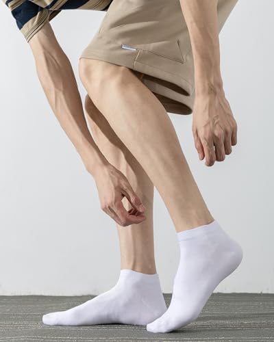 Image of DarkCom Low Cut Ankle Socks for Women and Men, 8 Pairs Thin Cotton Socks