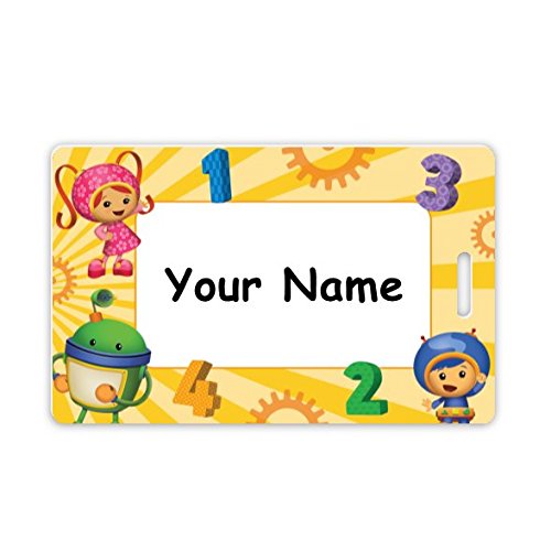 Oliver's Labels Team Umizoomi™ Large Bag Tag - Custom Printed Personalized Luggage and Bag Tags for Backpacks, Travel Bags & Sports Equipment -