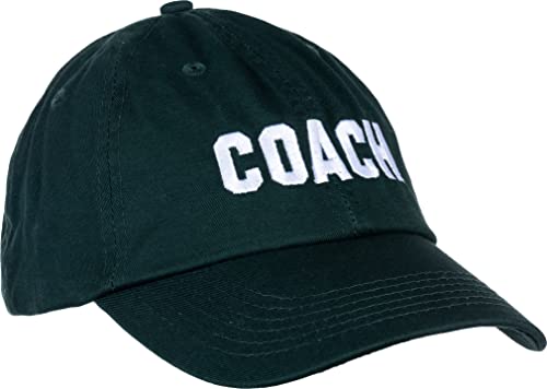Ann Arbor T-shirt Co. Coach | Coaching Baseball Hat Men & Women Team Cap - (Dark Green DadHat)