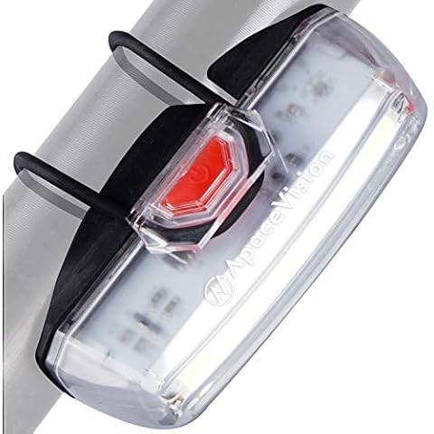 Bike Front Safety Light USB Rechargeable by Apace - Powerful LED Bicycle Headlight to Be Seen w/Bright 200 Lumens Output for Optimum Cycling Visibility Cover