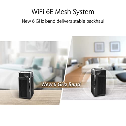 Image of ASUS ZenWiFi Pro AXE11000 Tri-Band WiFi 6E Mesh System (ET12 2PK) - Whole Home Coverage up to 6000 Sq.Ft & 6+ Rooms (Renewed)