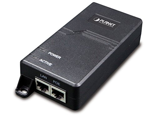 PLANET Gigabit PoE Injector, Adapter (60W, Integrated) | Single-Port, Ultra Power over Ethernet Injector, Network Distances up to 328 Feet | Use for IP Camera, More (POE-173)