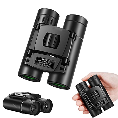 Binoculares Profesionales 100X22 Compactos Negro