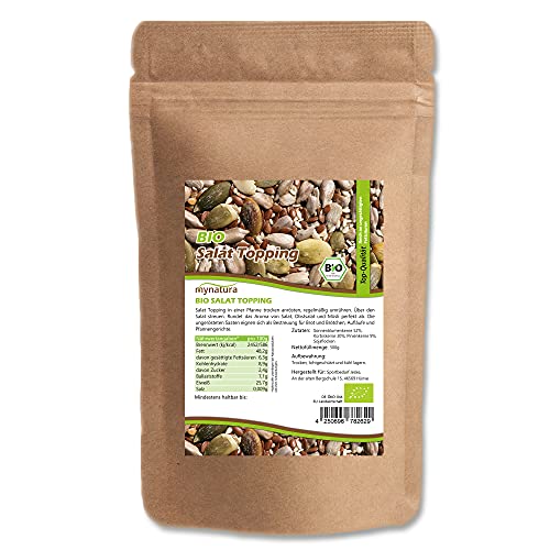 Mynatura Bio Salat-Topping I Kernmischung für Salate I Pflanzliche Fette I Protein I Vegan I Snack I Im Beutel (500g)