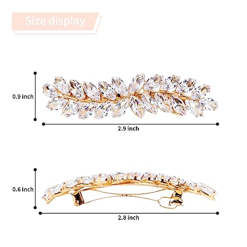 Pinza para cabello con cristal dorado WHAVEL miniatura 6