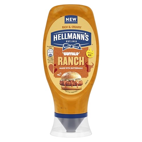Hellmanns Buffalo Ranch Sauce made with buttermilk & chillies for a bold fiery bust of flavour 430 ML