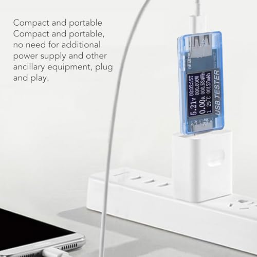 Image of USB C Tester Power Meter, 8 in 1 Digital Display Multifunction Type C USB Current Voltage Charging Detector Voltmeter Ammeter, for Power Supply Equipment