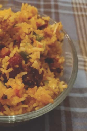 Blank Recipe Book | Diri Kole Ak Pwa - Rice and Beans in Glassware Cover | 175 pages | 6" x 9" | Paperback – 1 Feb. 2022