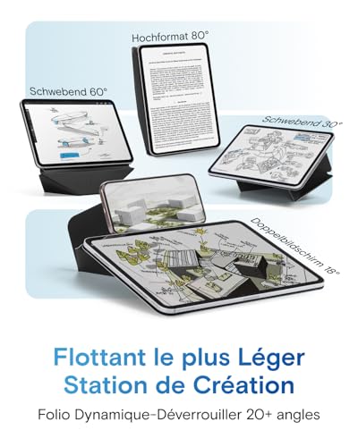 Coque iPad Pro 11 M4 MOFT - Ajustez l'Angle Idéal et Évitez les Reflets, Étui Magnétique Noir