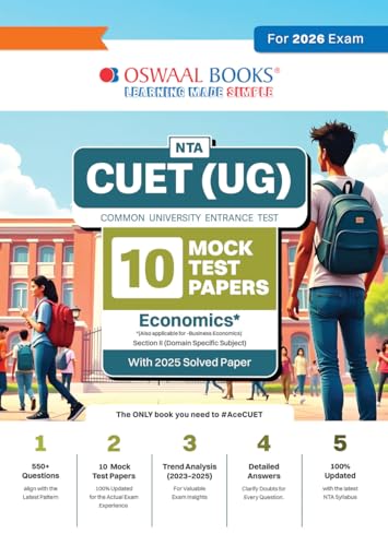 Oswaal NTA CUET(UG) 10 Mock Test Papers Economics For 2026 Exam