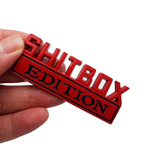 Image of 2 pcs Edition Emblems 3D Raised Metal Logo car Badge Suitable for Car and Truck SUV、car Door, Tail Box, Water Tank Personality Emblems(Red Black)