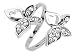 Multi Gem Paved Butterfly Adjustable Brass Mid-ring/toe Ring HO2929