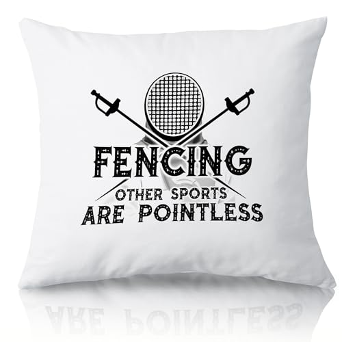 Forest Charger Fencing Other Sports are Pointless Decor Decorative Pillowcase Throw Pillow Cover 18x18 Inch, Fencing Themed Decorations Pillow Cover for Home, Gifts for Fencing Lovers