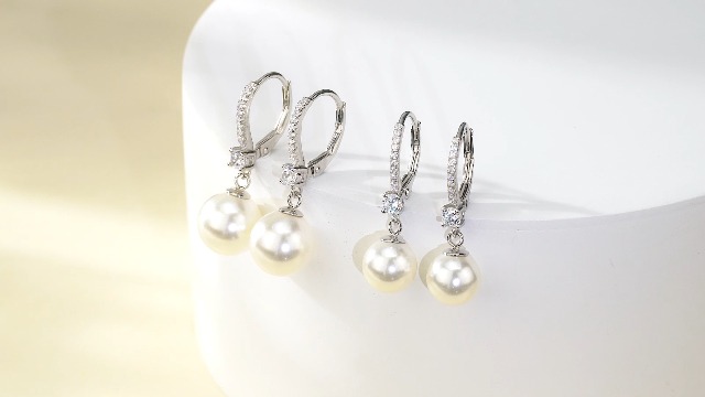 Boucles D'oreilles Créoles à Grandes Perles Pour Femmes Avec Chaînes En