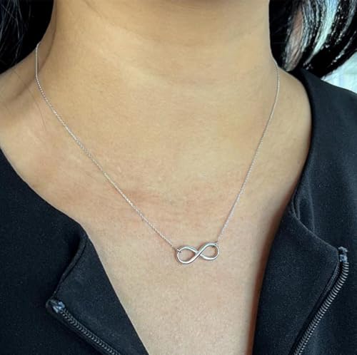 Image of Womens Silver Infinity Chain Necklace: PACK OF 1 (SR /JWLECN2)