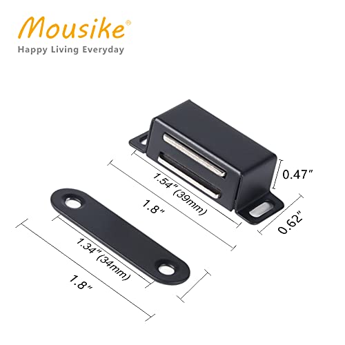 Mousike Cabinet Magnets Magnetic Door Catch Stainless Steel Door Magnet For Kitchen Bathroom Cupboard Wardrobe Closet Closures Cabinet Door Drawer Latch 20 Lbs (Black 8Pack) #TOP1