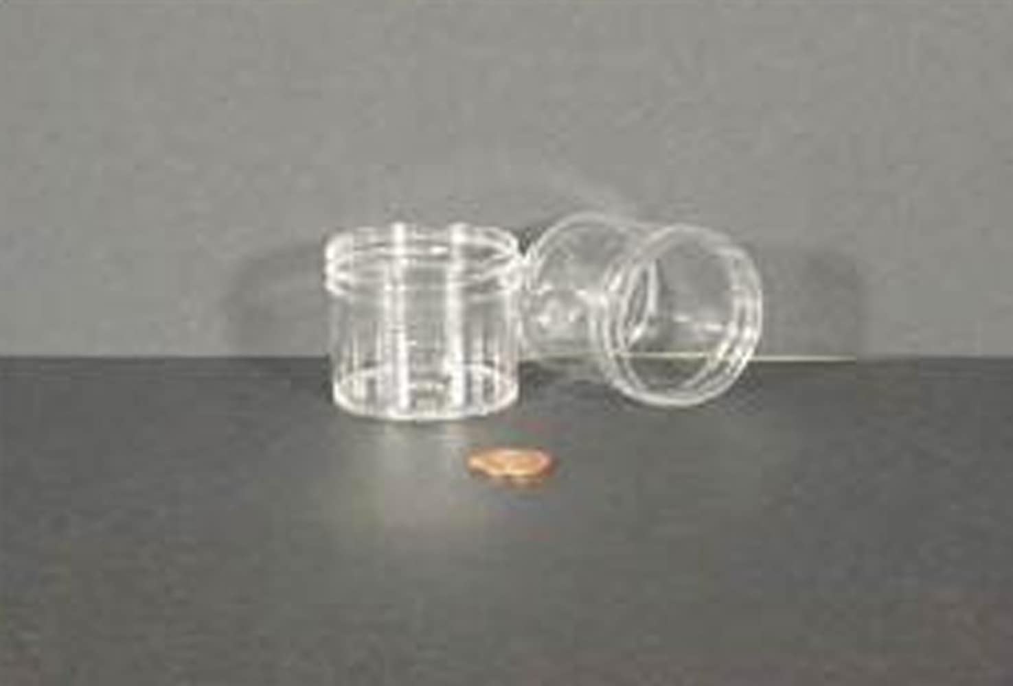 Globe Scientific 6372 Wide Mouth Jar with 53mm Opening, 60mL, PS, 1-13/16" Diameter, 1-11/16" Height, Screw Cap Packaged Separately, Pack of 588