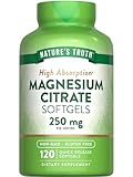 Nature's Truth Magnesium Citrate Softgels | 250mg | 120 Count | High Absorption | Non-GMO & Gluten Free Supplement