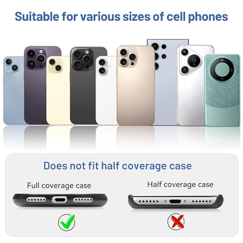 Image of 4 Pcs Phone Tether, Black Phone Charm Holder Phone Wrist Strap Safety Ring for Mobile Anti Theft Phone Lanyard, Secure Phone During Hiking or Trave