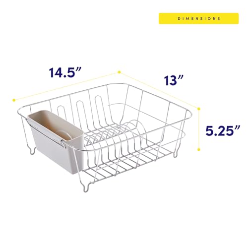 Sweet Home Collection SM-DD-SIL 2 Piece Dish Drying Rack Set Drainer thumb #3