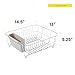 Dish Drying Rack & Cutlery Holder 2 Piece Set - Compact Sink-Fitting Dish Drainer with Rubberized Undercoating, Space-Saving Kitchen Organizer for Plates, Cups, Bowls & Utensils In Sink, Silver