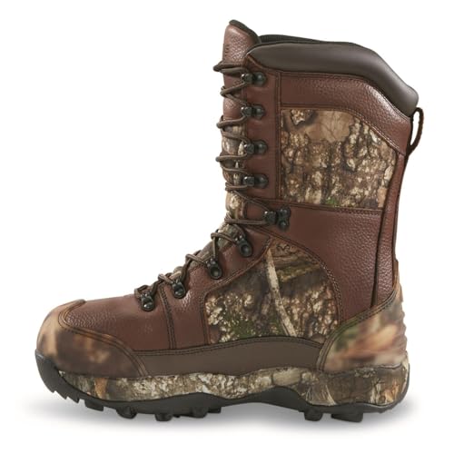 Guide Gear Leather Hunting Boots for Men Monolithic Extreme Waterproof Insulated, 2,400-gram Thinsulate Ultra4