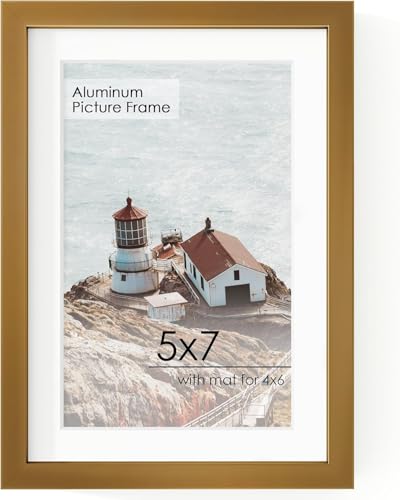 Acovy 8x10インチ 写真フレーム アルミフォトフレーム マット仕上げ 5x7インチ 高解像度プレキシガラス付き 金属製 8x10インチの写真フレーム 壁または卓上ディスプレイ用 壁掛けフック付き