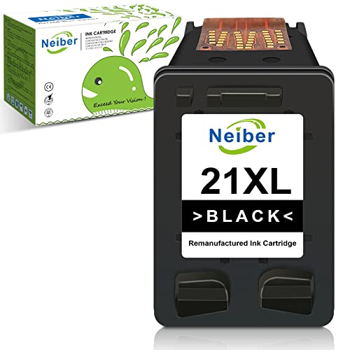 Neiber 21XL Wiederaufbereitete Tintenpatrone als Ersatz für HP 21 XL Schwarz für DeskJet F2280 F380 F2180 F4180 F370 F375 F4100 D2360 F2224 F300 F4172 3940 PSC 1410 1400 1415 OfficeJet 4315 Drucker Cover