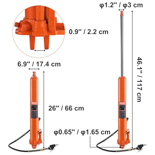 Vérin hydraulique long 8T résistant aux fuites pour chèvre de levage - 2