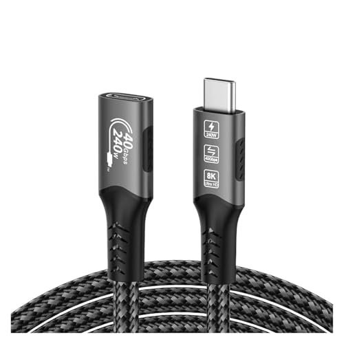 USB4 USB C - Type C P[u 90xpxP[u 8K@60hz40Gbps PD240W }[dAiPhoneA16/15AiPadAMacbookAThunderbolt4ɑΉ(Male to Female-1m)