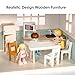 Wooden Dollhouse for Kids, 6-Room Modern Style Toy Doll House Playset with 26 Furniture & Functional Doors, 1:12 Scale Open Plan Dollhouse Designed for 4-6 Inch Dolls, STEM Creative Gift for Ages 3+