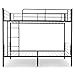 QUJEON Bunk Beds,Bunk Bed Twin Over Twin for Kids Teens Adults with Ladders and Guardrail,Sturdy Literas Heavy Duty Metal Slats,400 lbs Capacity,No Spring Box Required,Black