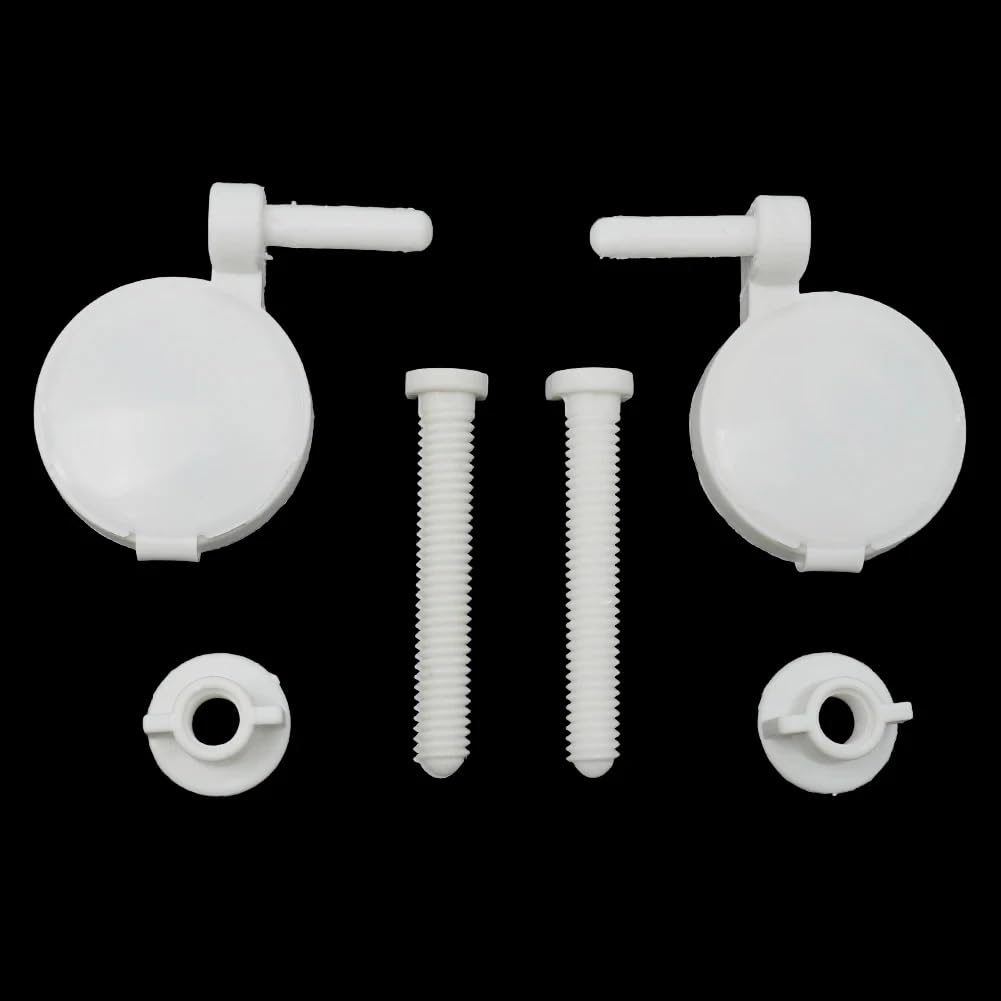 VICTAC Round Plastic Toilet Seat Replacement Hinges Round Hinges bolts Clamp Fit Toilet Seat Lid Lock(1 Pair) (B0CZMDX11C) Amazon Price History, Amazon Price Tracker
