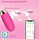 PINTLE Vibrationseier Vibro Ei G-Punkt-Stimulation mit 9 Vibrationsmodi APP-Steuerung Liebeskugeln für die Frau Sex Toyset für Woman Sexspielzeug für Damen Mini Vibration für Frauen Paare (Rot)