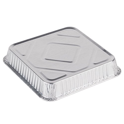 Durable Packaging 1155-35 Disposable Aluminum Square Cake Pan, 8" X 8" X 1-5/16" (Pack Of 500) #TOP2