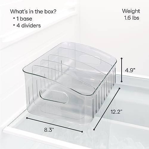 Youcopia Freezeup Freezer Bin 12", Bpa-Free Fridge Organizer With Adjustable Dividers And Handle For Frozen Food And Leftovers #TOP3