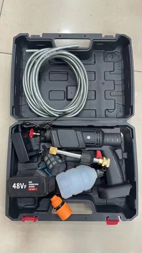 Lavadora Portátil Alta Pressão 1000w 2 Baterias 36v Sem Fio (Preto)