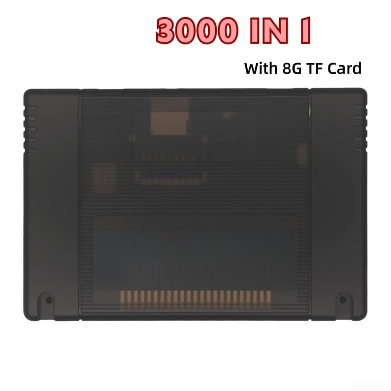 ABS Modulo di memoria per Nintendo 3000 Giochi Modulo di memoria ABS (For JPN EU White) | 3000 classico preinstallato, alloggiamento in ABS nero, plug-and-play, compatibile con snes/SFC