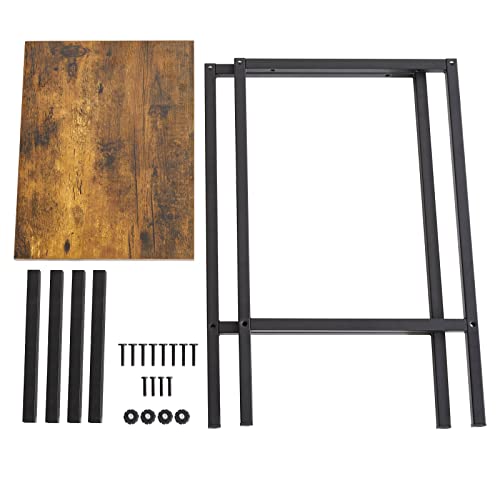 YMYNY 26 inch Bar Stools Set of 2, Kitchen Breakfast Bar Chairs with Footrest, Counter Height Industrial Barstools for Living Room, Party Room, Dining Room Rustic Brown, HD-UHTMJ051H - Image 8