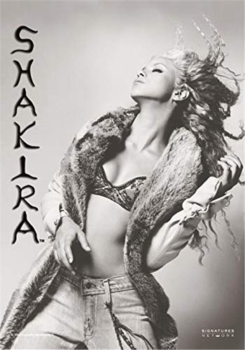 Shakira 30" x 40" Textile B/W Poster